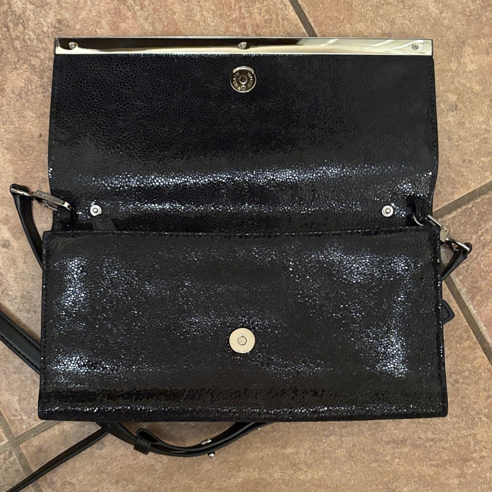 Michael Kors Black Python Print Leather Clutch Co… - image 3